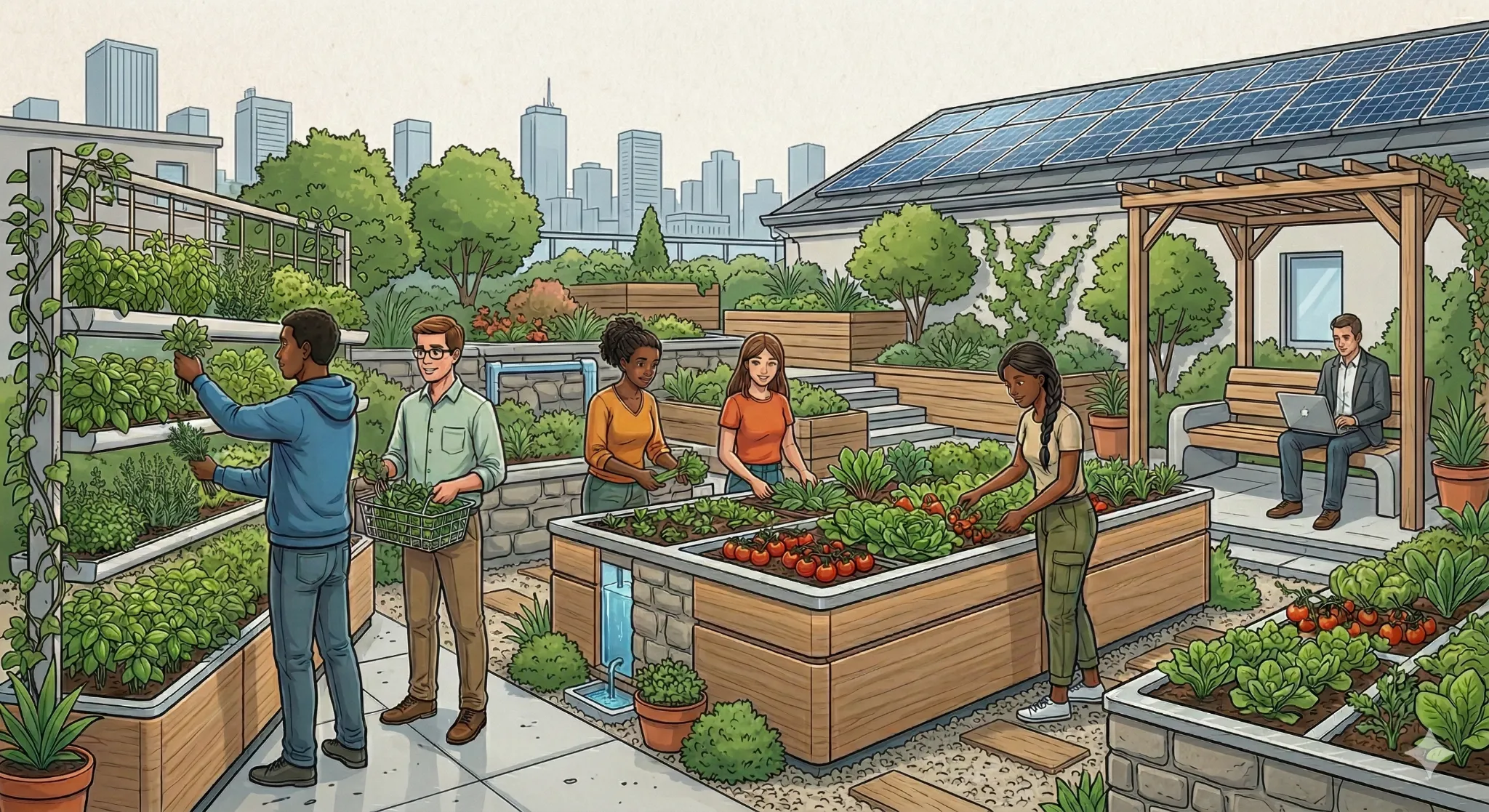 Edible office gardens